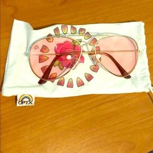 Rainbow OPTX Rose Gold Aviator sunglasses 💕🌷